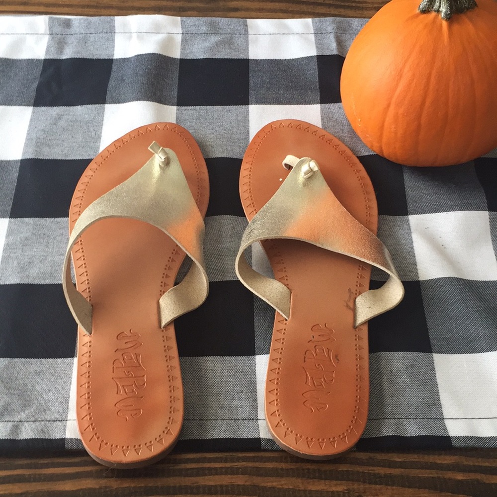 Gold Flip Flops